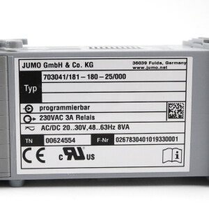 JUMO dTRON 316 Kompaktregler 703041/181-180-25/000 00624554 OVP