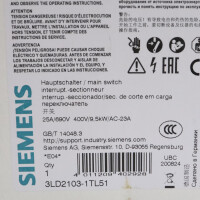 Siemens Hauptschalter 3LD2103-1TL51 OVP
