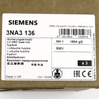 Siemens Sitor Sicherungseinsatz 3NA3 136 (3Stk.) OVP