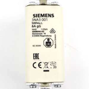 Siemens NH-Sicherungseinsatz 3NA3 001 (3Stk.) OVP
