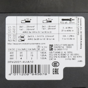 Siemens Leistungsschalter 3RV2031-4UA10 GEB