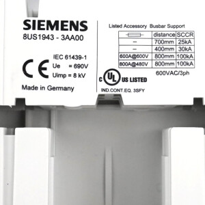 Siemens Sammelschienenhalter 8US1943-3AA00 OVP