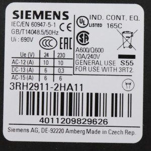 Siemens Hilfsschalterblock 3RH2911-2HA11 NOV