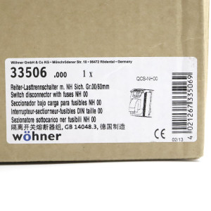 Wöhner Lasttrennschalter 33506 OVP