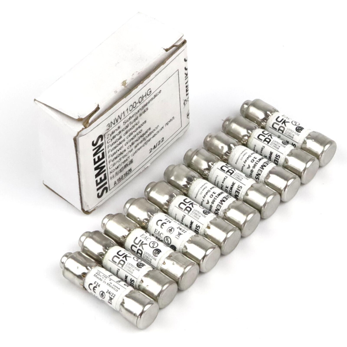 Siemens Zylindersicherungeinsatz 3NW1100-0HG (10Stk) OVP