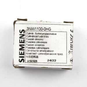 Siemens Zylindersicherungeinsatz 3NW1100-0HG (10Stk) OVP