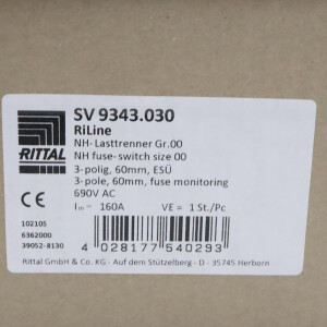 RITTAL NH-Lasttrenner Gr.00 SV 9343.030 OVP