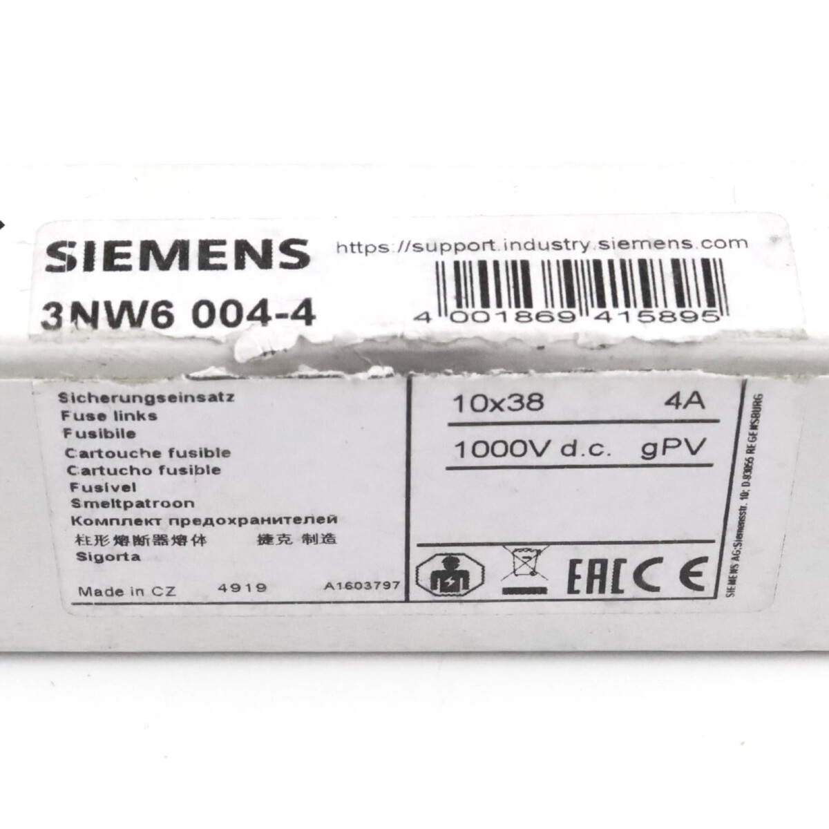 Siemens Sicherungseinsätze 3NW6004-4 (18Stk.) OVP