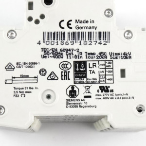Siemens Leitungsschutzschalter 5SY4610-7 NOV