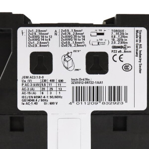 Siemens Leistungsschütz 3RT2026-1AK60 NOV