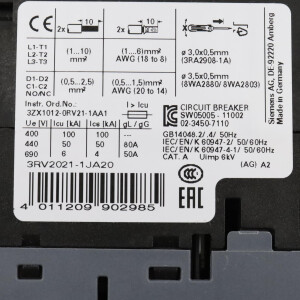 Siemens Leistungsschalter 3RV2021-1JA20 GEB