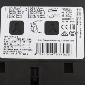 Siemens Leistungsschütz 3RT2028-1BB44-3MA0 NOV
