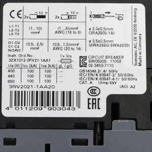 Siemens Leistungsschalter 3RV2021-1AA20 GEB