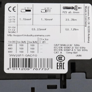 Siemens Leistungsschalter 3RV2811-0AD10 GEB