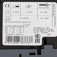 Siemens Leistungsschalter 3RV2811-0AD10 GEB