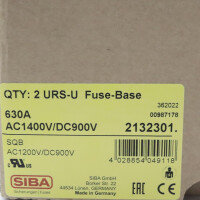 SIBA Sicherungsunterteil 2132301 630A AC1400V/DC900V (2Stk.) OVP
