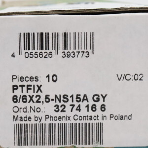 Phoenix Contact Verteilerblock PTFIX 6/6X2,5-NS15A GY 3274166 (10Stk.) OVP