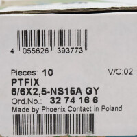 Phoenix Contact Verteilerblock PTFIX 6/6X2,5-NS15A GY 3274166 (10Stk.) OVP
