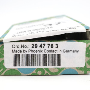 Phoenix Contact Abdeckhaube EMG 10-H 7,5MM KLAR 2947763 (10Stk.) OVP