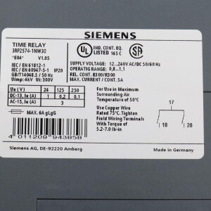 Siemens Zeitrelais 3RP2574-1NW30 NOV