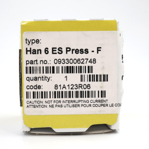 Harting Einsatz Han 6ES Press-F 09330062748 OVP