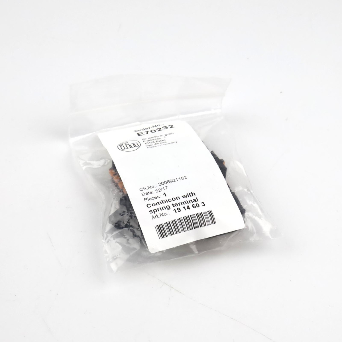 ifm Käfigzugfederklemme E70232 1914603 OVP