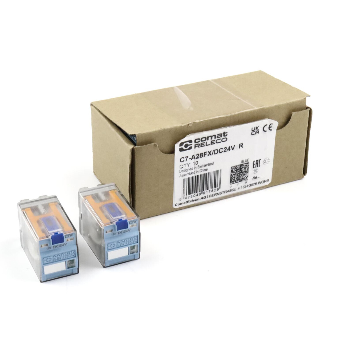 COMAT Miniatur-Industrierelais C7-A28FX/DC24V R (10Stk.) OVP