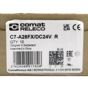 COMAT Miniatur-Industrierelais C7-A28FX/DC24V R (10Stk.) OVP