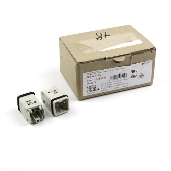 Lapp Einsatz EPIC H-A 4 SS 10431000 (8Stk.) OVP