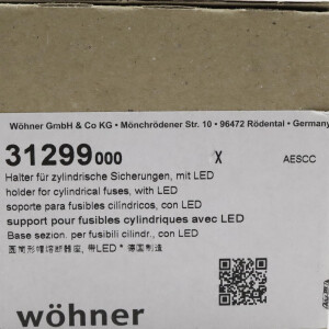 Wöhner Halter f. zylindrische Sicherungen 31299 (4Stk.) OVP