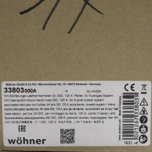 Wöhner NH-Sicherungs-Lasttrennschalter 33803000A OVP