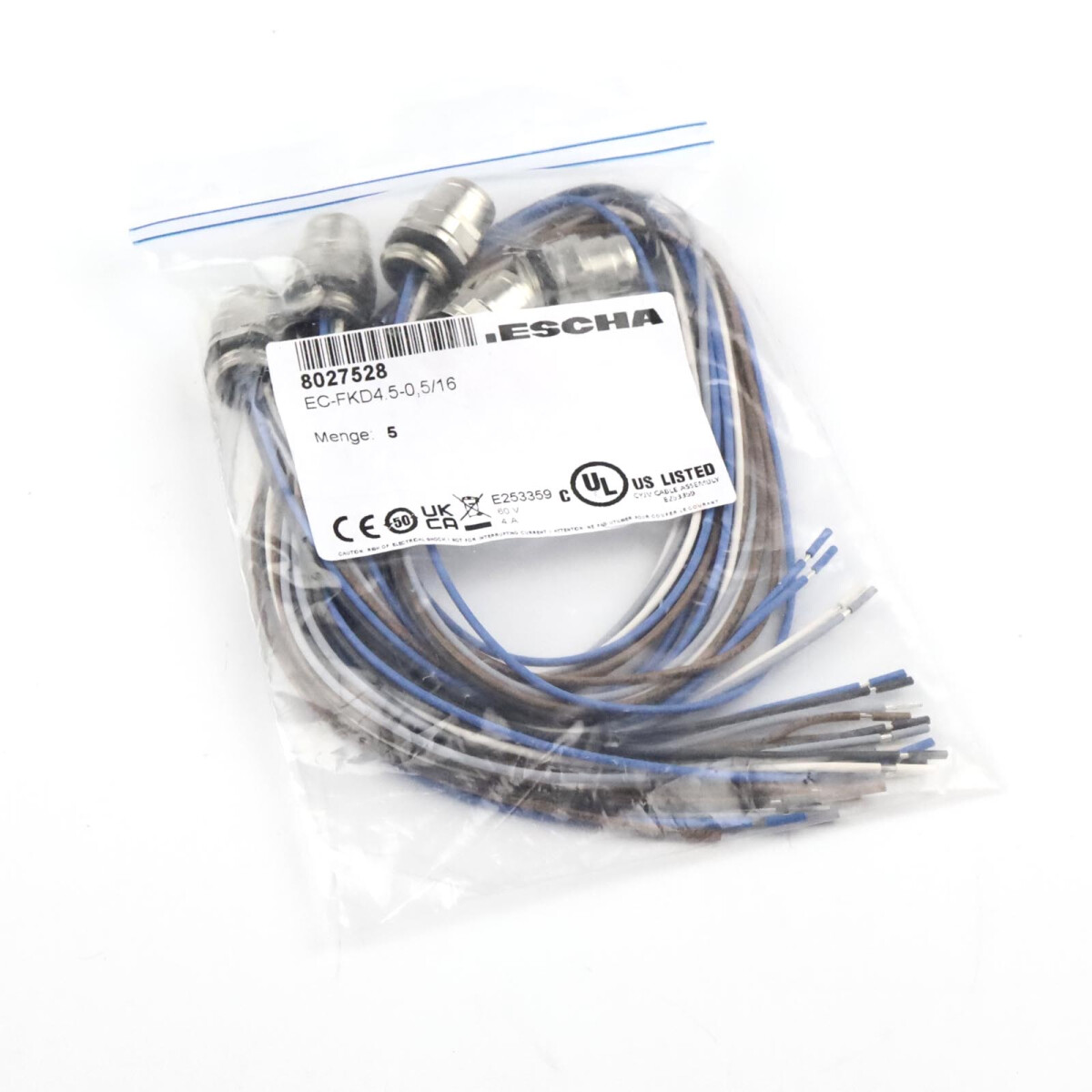 ESCHA Rundsteckverbinder EC-FKD4.5-0,5/16 8027528 (5Stk.) OV
