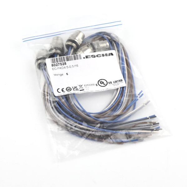 ESCHA Rundsteckverbinder EC-FKD4.5-0,5/16 8027528 (5Stk.) OVP