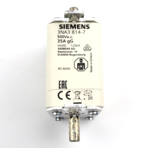 Siemens Sitor Sicherungseinsatz 3NA3814-7 (2Stk.) OVP