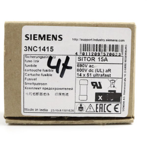 Siemens SITOR- Zylindersicherungseinsatz 3NC1415 (4Stk.) OVP