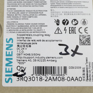 Siemens Koppelrelais 3RQ3018-2AM08-0AA0 (3Stk.) OVP