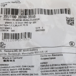 Siemens Knebelschalter 3SU1100-2BF60-3BA0 OVP