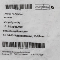 Murrplastik Schirmklemme SK 10-20 10-20mm (10Stk.) OVP