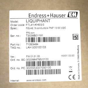 Endress+Hauser Liquiphant FTL41 Grenzschalter FTL41-KHE5/0 OVP