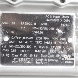 Becker Vakuumpumpe VT4.8 8,0/9,1m³/h 150/150mbar NOV