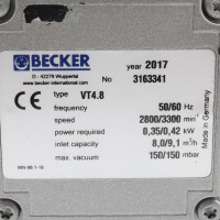Becker Vakuumpumpe VT4.8 8,0/9,1m³/h 150/150mbar NOV