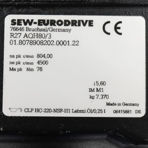 SEW Stirnradgetriebe R27 AQH80/3  i=5,60 NOV