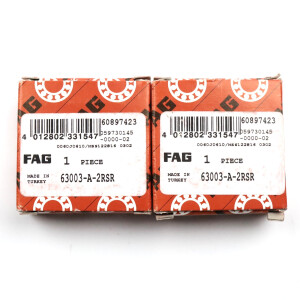 FAG Kugellager Rillenkugellager 63003-A-2RSR (2Stk.) OVP