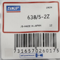 SKF Kugellager Rillenkugellager 638/5-2Z (10Stk.) OVP