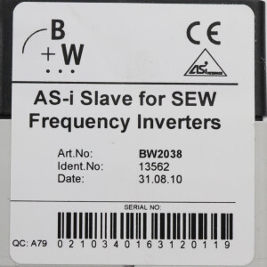 Bihl+Wiedemann AS-i Slave Modul BW2038 OVP