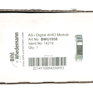Bihl+Wiedemann AS-i Digitales E/A Modul BWU1938 OVP