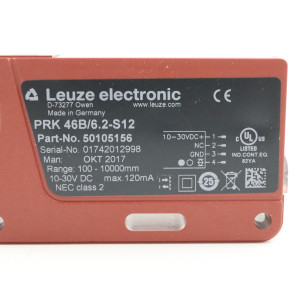 Leuze Reflexionslichtschranke PRK 46B/6.2-S12 50105156 OVP