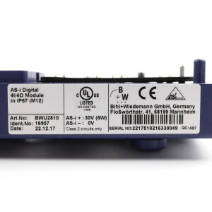 Bihl+Wiedemann ASi Digitales E/A Modul BWU2810 GEB