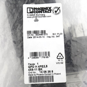 Phoenix Contact H-Verteiler QPD H 4PE6,0 4X12-20 BK 1411425 OVP