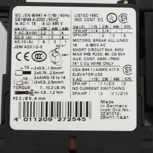 Siemens Starterkombination 3RA1110-0HA15-1BB4 GEB
